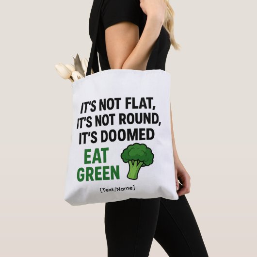 Add Text/Name Funny Broccoli Tote Bag – Eat Green (Dichtbij)