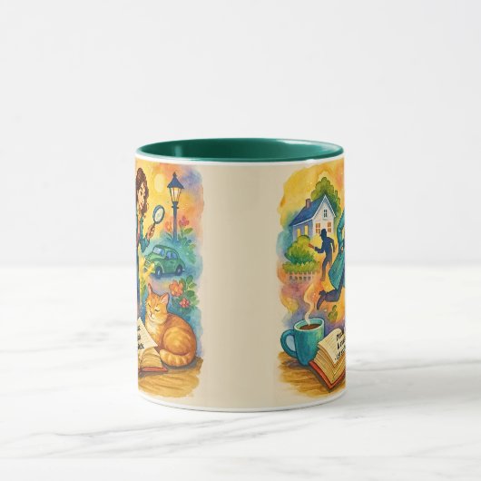 Add Text Name, Murder Mischief Coffee Mok (Midden)