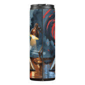 Add Text Name, Spy Mystery Action Book Novel Thermosbeker (Achterkant)