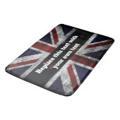 Add text on English flag Throw Pillow Badmat (Gekanteld)