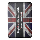Add text on English flag Throw Pillow Badmat (Voorkant Verticaal)