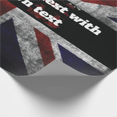 Add text on English flag Throw Pillow Cadeaupapier (Hoek)