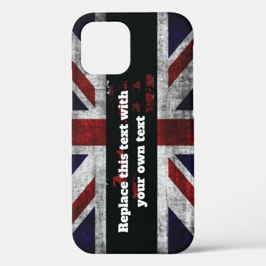 Add text on English flag Throw Pillow Case-Mate iPhone Case (Achterkant)