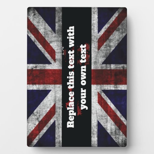 Add text on English flag Throw Pillow Fotoplaat (voorkant)