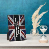 Add text on English flag Throw Pillow Fotoplaat (Zijkant)