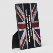 Add text on English flag Throw Pillow Fotoplaat (Zijkant)