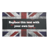 Add text on English flag Throw Pillow Kussensloop (Achterkant)