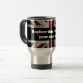 Add text on English flag Throw Pillow Reisbeker (Voorkant links)