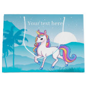 add text unicorn meiden party groot cadeauzakje (Voorkant)