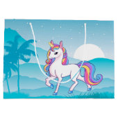 add text unicorn meiden party groot cadeauzakje (Achterkant)