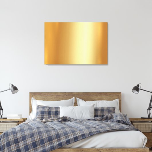 Add Upload Your Photo on Elegant Gold Background Canvas Afdruk (Insitu (Slaapkamer))