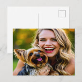 Add Yorkshire Terrier Photo Personalize Briefkaart (Voorkant / Achterkant)