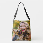 Add Yorkshire Terrier Photo Personalize Crossbody Tas (Achterkant)