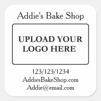 Add Your Business Logo Vierkante Sticker