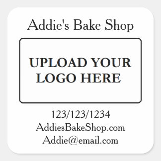 Add Your Business Logo Vierkante Sticker