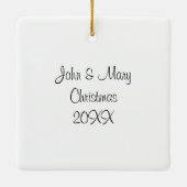 Add Your Couple's Photo to this Christmas Keramisch Ornament (Achterkant)