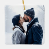 Add Your Couple's Photo to this Christmas Keramisch Ornament (Voorkant)