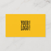 Add your custom logo circle professional black Gol Visitekaartje (Achterkant)