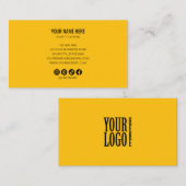 Add your custom logo circle professional black Gol Visitekaartje (Voorkant / Achterkant)