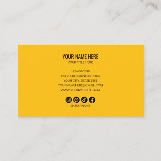 Add your custom logo circle professional black Gol Visitekaartje (Voorkant)