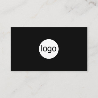 Add your custom logo circle professional black visitekaartje