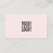 Add your custom logo circle professional Pink Visitekaartje (Achterkant)