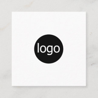 Add your custom logo circle professional white squ vierkante visitekaartje