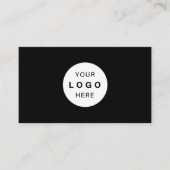Add your custom logo professional black visitekaartje (Voorkant)