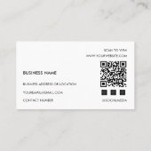 Add Your Custom Logo Rectangle Professional White Visitekaartje (Achterkant)