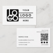 Add Your Custom Logo Rectangle Professional White Visitekaartje (Voorkant / Achterkant)