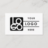 Add Your Custom Logo Rectangle Professional White Visitekaartje (Voorkant)