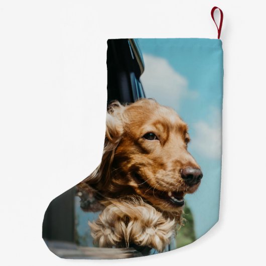 Add Your Custom Photo Dog Pets Kleine Kerstsok (Achterkant)