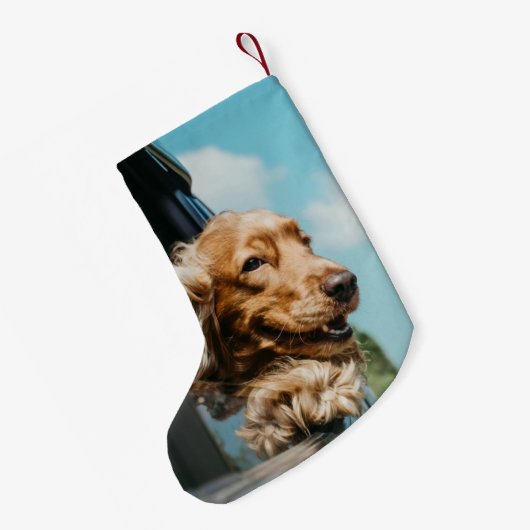 Add Your Custom Photo Dog Pets  Kleine Kerstsok (Achterkant (Hangend))