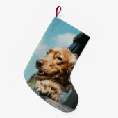Add Your Custom Photo Dog Pets  Kleine Kerstsok (Voorkant (Hangend))
