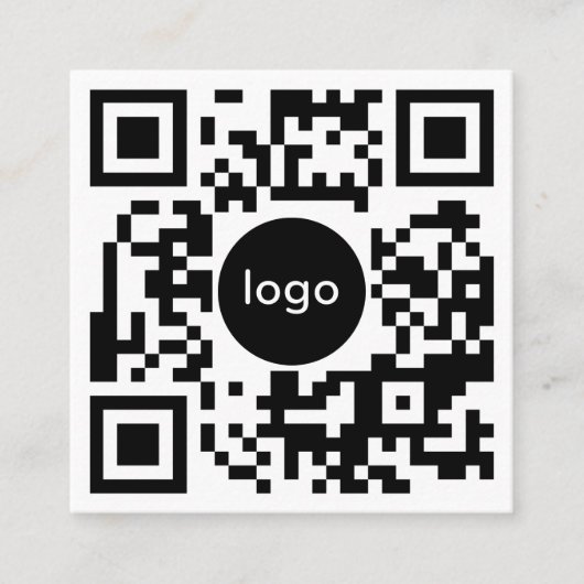 Add Your Custom QR Code Logo Professional White Vierkante Visitekaartje (Voorkant)