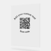 Add your custom text scan QR code business  Acryl Bord (Hoek)