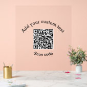 Add your custom text scan QR code business  Acryl Bord (Huwelijk)