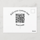 Add your custom text scan QR code business  Briefkaart (Achterkant)