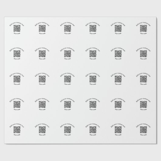 Add your custom text scan QR code business  Cadeaupapier (Vlak)