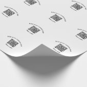 Add your custom text scan QR code business  Cadeaupapier (Hoek)