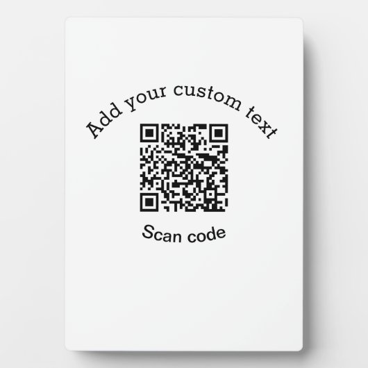 Add your custom text scan QR code business Fotoplaat (voorkant)