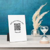 Add your custom text scan QR code business Fotoplaat (Zijkant)