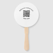 Add your custom text scan QR code business Handwaaier (Achterkant)