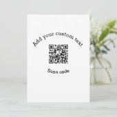 Add your custom text scan QR code business Kaart (Staand voorkant)