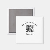 Add your custom text scan QR code business  Magneet (Voorkant / Achterkant)
