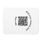 Add your custom text scan QR code business  Magneet (Horizontaal)