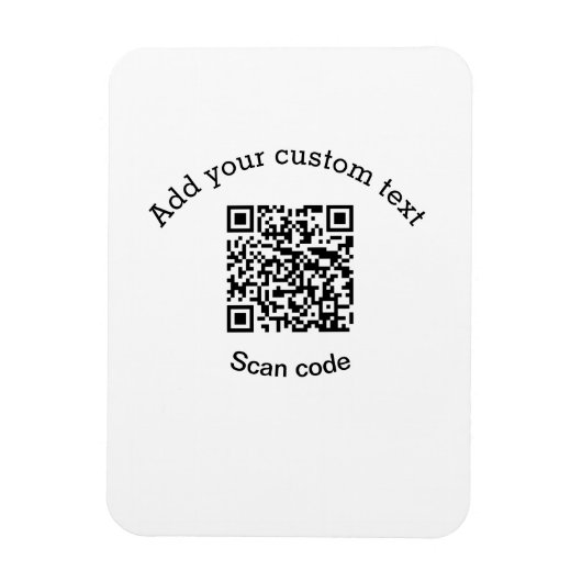 Add your custom text scan QR code business  Magneet (Verticaal)