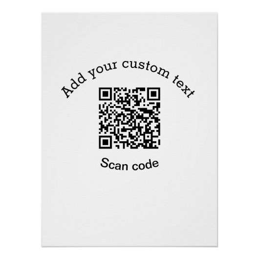 Add your custom text scan QR code business  Perfect Poster (Voorkant)