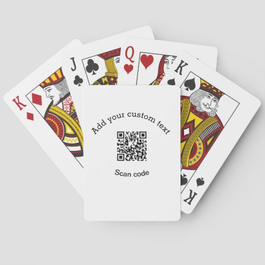 Add your custom text scan QR code business  Pokerkaarten (Achterkant)