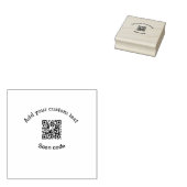 Add your custom text scan QR code business Rubberstempel (Gestempeld)